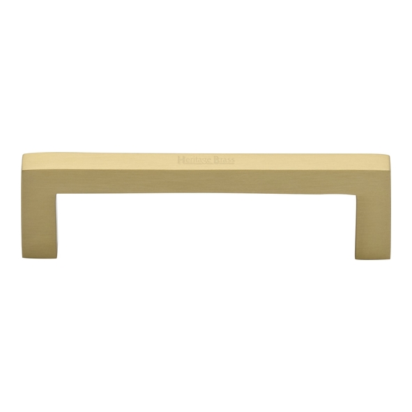 C0339 96-SB • 096 x 106 x 30mm • Satin Brass • Heritage Brass City Cabinet Pull Handle